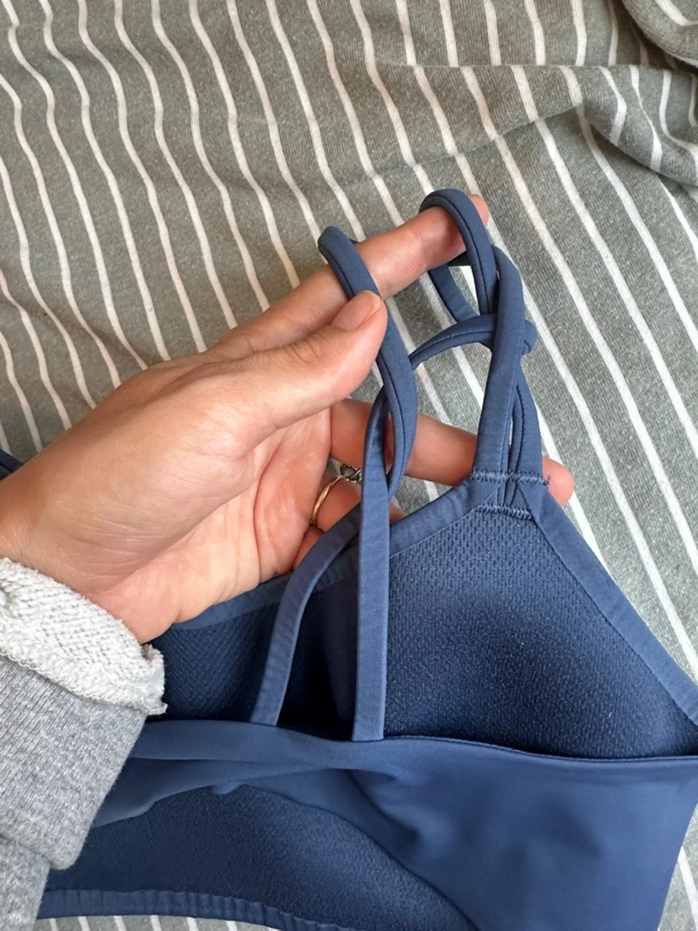 lululemon athletica navy blue sports bra